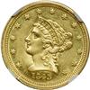 Image 1 : 1843-C $2.50 Liberty. Sm Date, Crosslet 4 NGC MS61