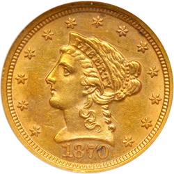 1870-S $2.50 Liberty NGC AU58