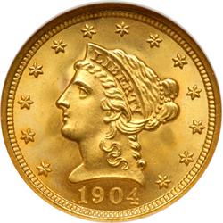 1904 $2.50 Liberty NGC MS68