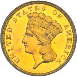 L1407 - 1854 $3 Gold PCGS PF63 CAM