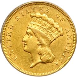 1857 $3 Gold