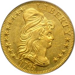 L1434 - 1795 $5 Bust. Sm Eagle PCGS MS62