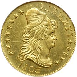 L1438 - 1803/2 $5 Bust NGC MS65