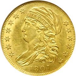 1807 $5 Bust. Bust L NGC MS62
