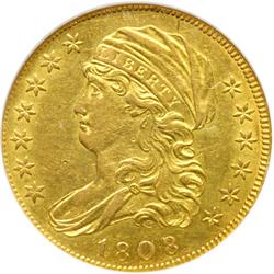 1808/7 $5 Bust NGC AU58