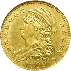 1809/8 $5 Bust NGC AU58