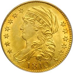 1810 $5 Bust. Lg Date, Large 5 PCGS MS64
