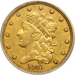 1836 $5 Classic Head