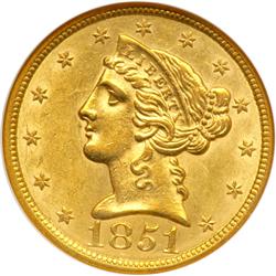 1851 $5 Liberty NGC MS61