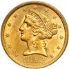 Image 1 : 1852 $5 Liberty PCGS MS62