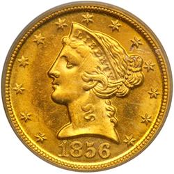 1856-D $5 Liberty PCGS MS63