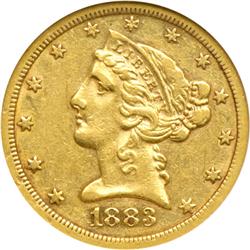 1883-CC $5 Liberty