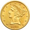 Image 1 : 1891-CC $5 Liberty