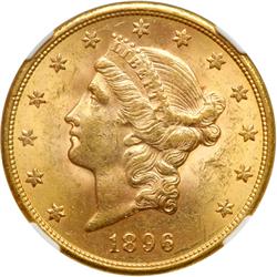 1896-S $20 Liberty NGC MS62