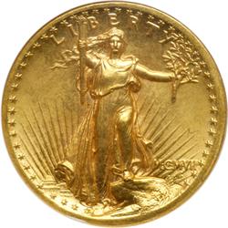 1907. High Relief, Roman Numerals, Flat Rim NGC MS65