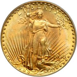 L1747 -1930-S $20 St. Gaudens PCGS MS65