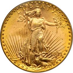 L1749 - 1931-D $20 St. Gaudens PCGS MS65