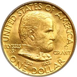 1922 Grant Gold $1, With Star