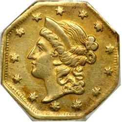 N/D (1853) Dollar Octagonal Liberty. BG-501 PCGS AU58