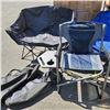 Image 2 : TIMBER RIDGE FOLDING CHAIR WITH SIDE TABLE AND 2 MAC SPORTS DOUBLE SEATER FOLDING CHAIRS WITH CARRY 