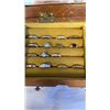 Image 8 : WOOD JEWLERY BOX WITH CONTENTS