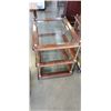 Image 2 : PAIR OF 3 TIER GLASSTOP ENDTABLES