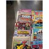 Image 2 : STACK OF COLLECTIBLE COMICS AND 5 TIN SIGNS