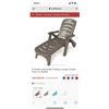 Image 1 : 5 Position Adjustable Folding Lounger Chaise Chair on Wheels