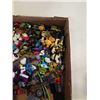 Image 8 : TRAY OF VINTAGE MARBLES, COIN, TOYS, FIGURES, SMURFS