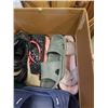 Image 4 : BOX OF SHOES - 2 PAIRS SIZE 13, 6 PAIRS FLIP FLOPS AND KIDS BOOTS