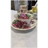 Image 8 : 4 CHINA CUPS AND SAUCERS, 2 CUPS, AND CREAMER - COLCLOUGH, STAFFORDSHIRE, STRATHMORE. ROYAL STANDARD