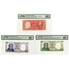 Image 1 : Banco Central de Chile, ND (1958-76). Trio of Issued Banknotes