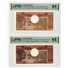Image 1 : Banque des Etats de Afrique Centrale, ND (1974) 1978 Issued Banknote Pair