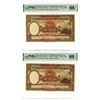 Image 1 : Hong Kong & Shanghai Banking Corporation, 1957 High Grade Sequential Banknote Pair.