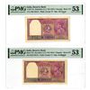 Image 1 : Reserve Bank of India. ND (1937-1943). Lot of 2 Issued Banknotes.