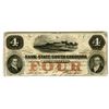 Image 1 : Bank of the State of South Carolina, 1862 $4 Obsolete Banknote