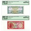 Image 1 : Banque National de Cambodge, ND (1962-75), Pair of Issued Banknotes