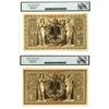 Image 2 : Reichsbanknote, 1910, Pair of Issued Banknotes