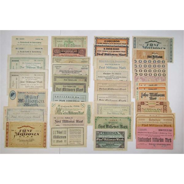 Gevelsberg, Hamborn, Kalk, Kreuztal, Lobberich, and Other Locations Assortment of German Notgeld Not