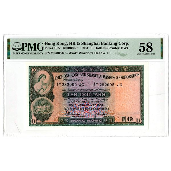 Hong Kong & Shanghai Banking Corp., 1964, Issued Banknote