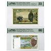 Image 1 : Banque Central des Etats de l'Afrique de l'Ouest. 1959-96 Issue Pair of Banknotes