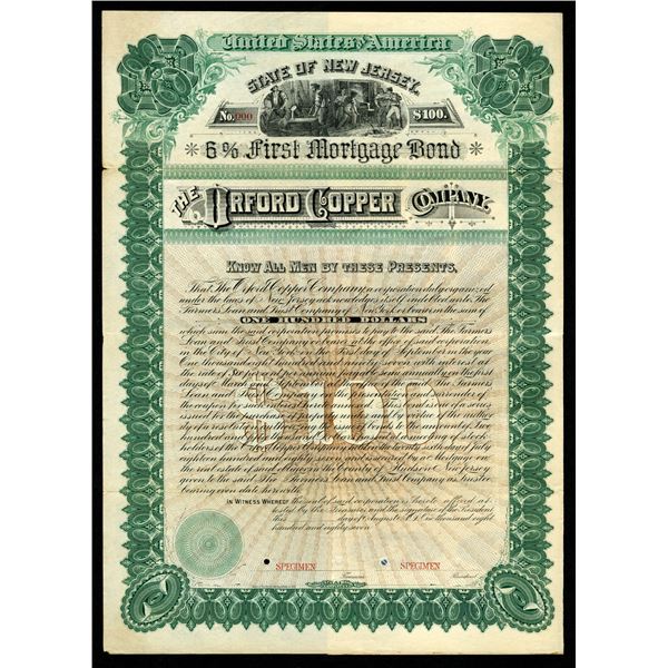 Orford Copper Co. 1887 Specimen Bond