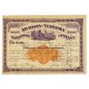 Image 1 : Atchison and Nebraska Railroad Co. 1872 I/C Stock Certificate with U.S. Imprinted Revenue.