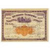 Image 1 : Atchison and Nebraska Railroad Co. 1872 I/C Stock Certificate with U.S. Imprinted Revenue.