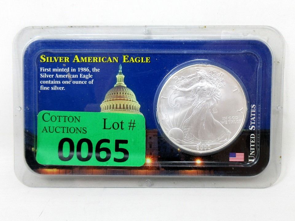 Silver 2000 1 Oz. .999 Silver 2000 US Walking Liberty Dollar