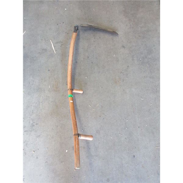 Vintage Oak Handled Scythe