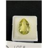 Image 2 : Lemon Topaz 9.75 ct. 17.95 x 12.92 x 7.69 mm Pear Cut- VVS- Eye Clean- Brazil Untreated
