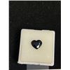 Image 2 : Dark Blue Sapphire 1.915 ct. Heart Cut- Opaque- Excellent Luster Madagascar- Untreated