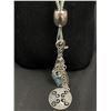 Image 2 : Antique Necklace w/ Silver and Blue Charms