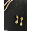 Image 2 : Pearl Necklace or Bell and One Set of Pearl Earrings